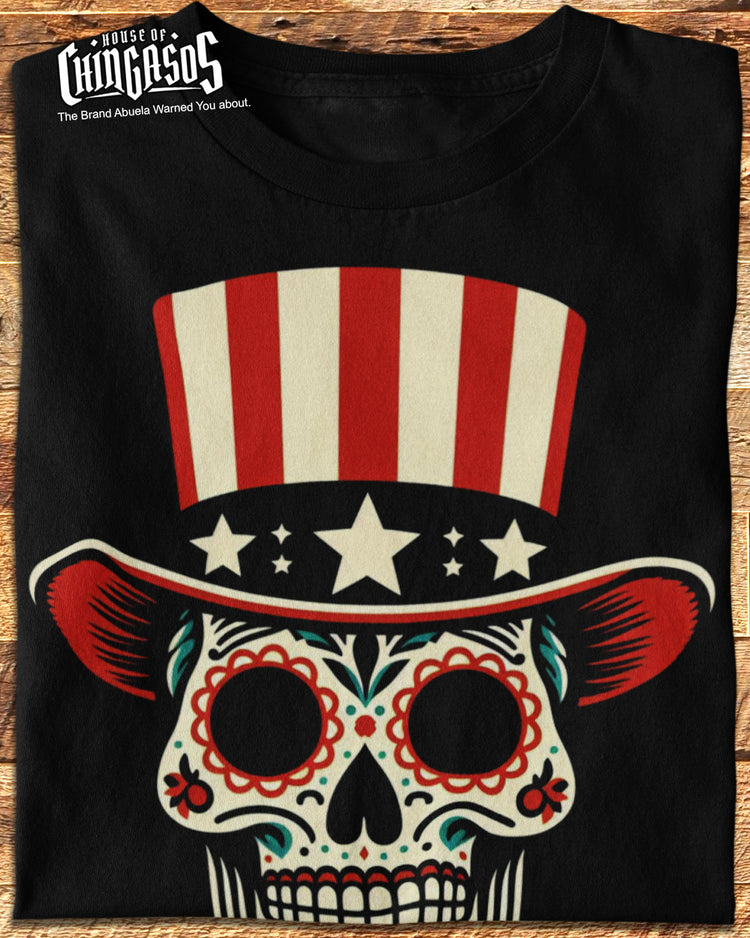 El Mexicano 4th Of July Calacas T-Shirt
