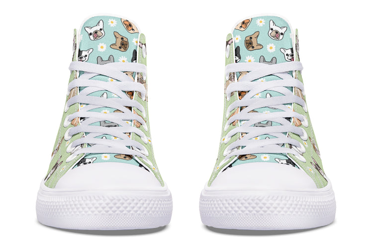 Frenchie High Tops ( Black or White Sole )