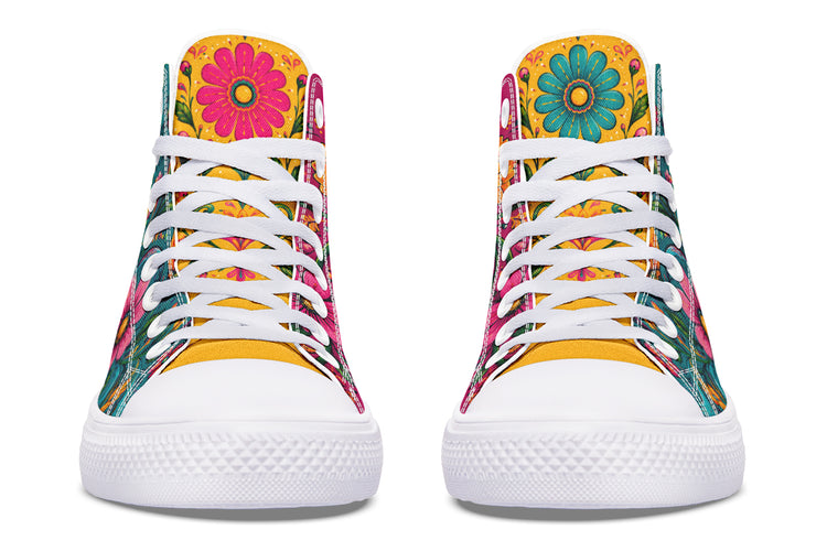 Corazón Y Calacas High Tops ( Black or White Sole )