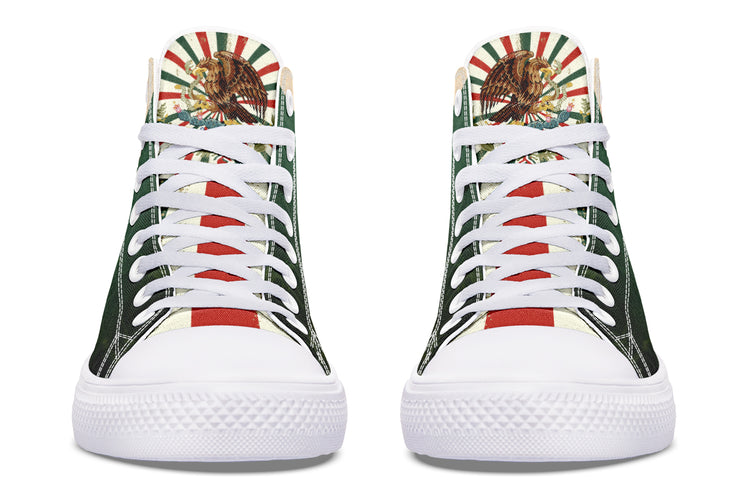 Mex Flag High Tops ( Black or White Sole )