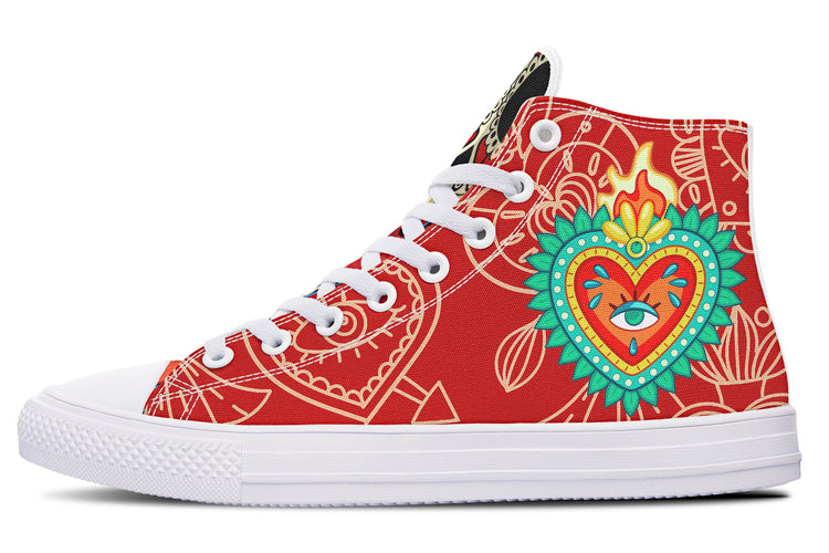 MEN'S Raza Corazon Vday High Tops ( Black or White Sole )
