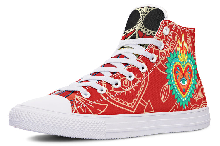MEN'S Raza Corazon Vday High Tops ( Black or White Sole )