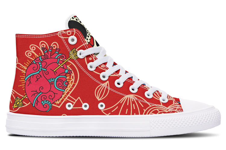 MEN'S Raza Corazon Vday High Tops ( Black or White Sole )