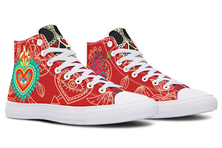 MEN'S Raza Corazon Vday High Tops ( Black or White Sole )