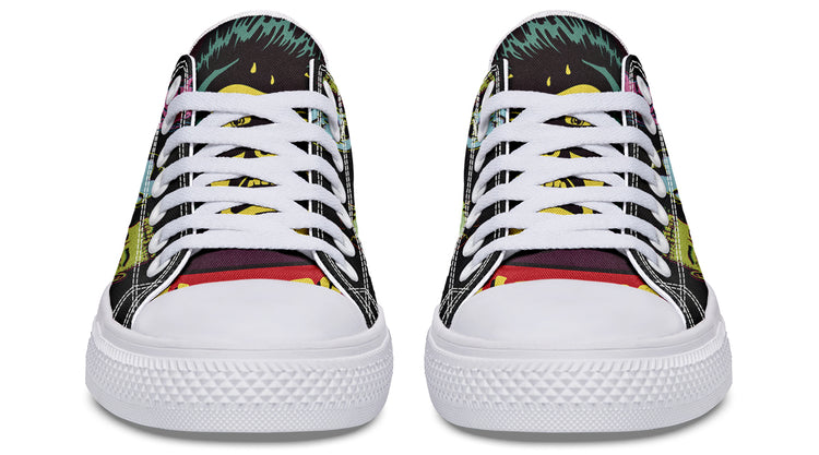 Vintage Monster Low Tops ( Black or White Sole )