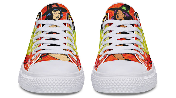 Witchy Time Low Tops ( Black or White Sole )