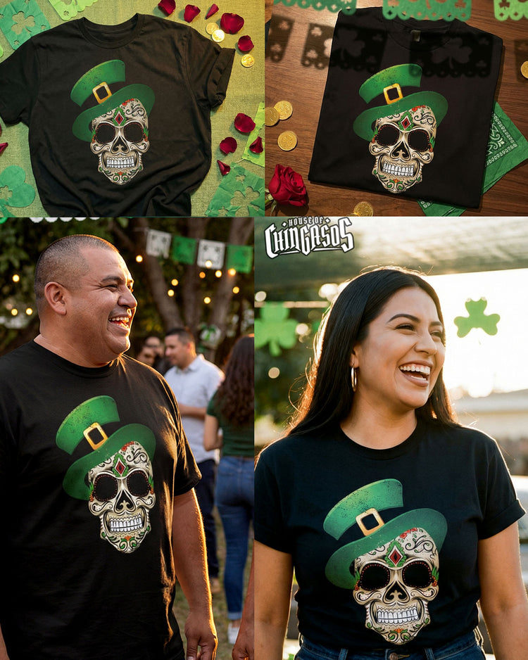 Irish I Was Mexican Calacas Tee