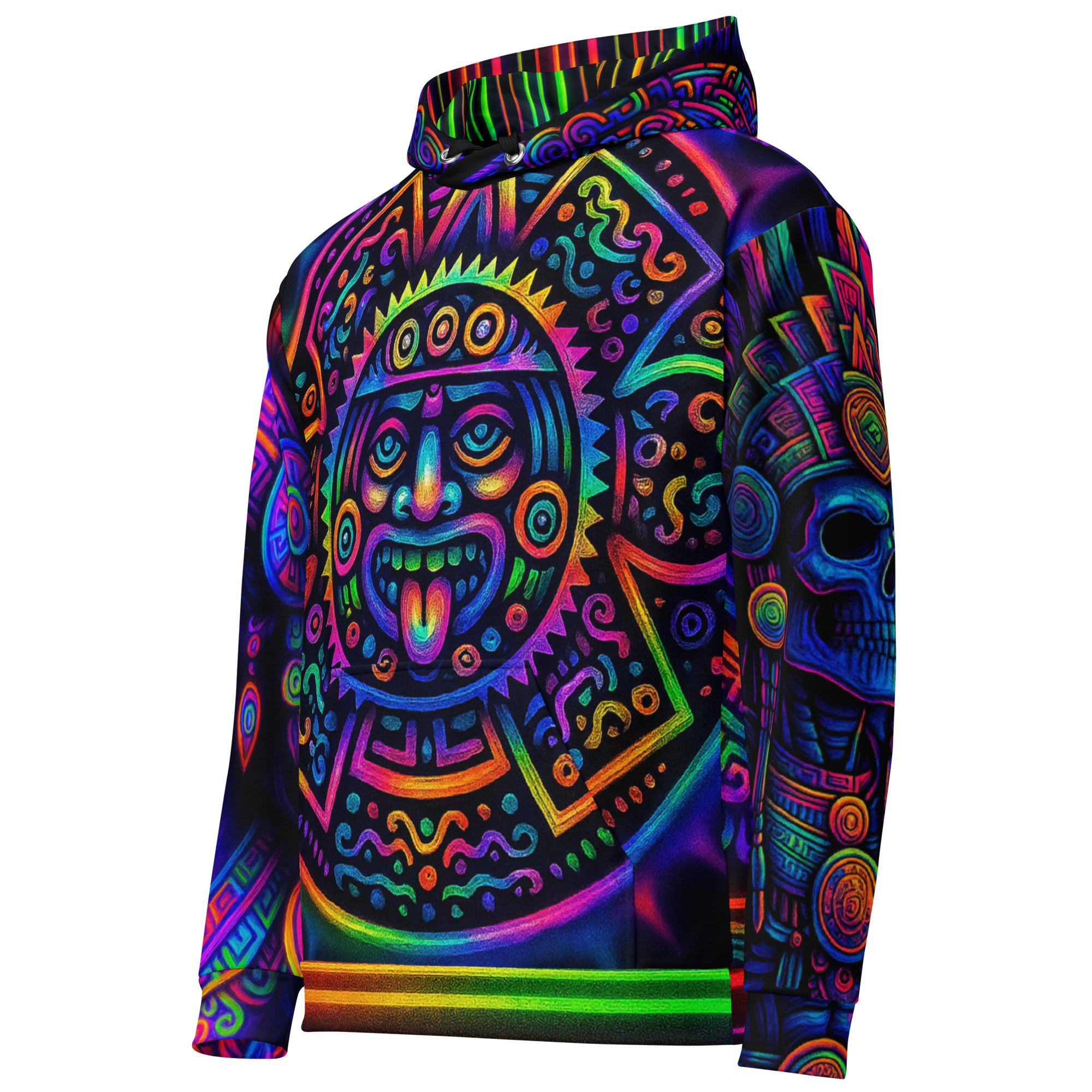 Xiuhpohualli Neon Hoodie – House Of Chingasos