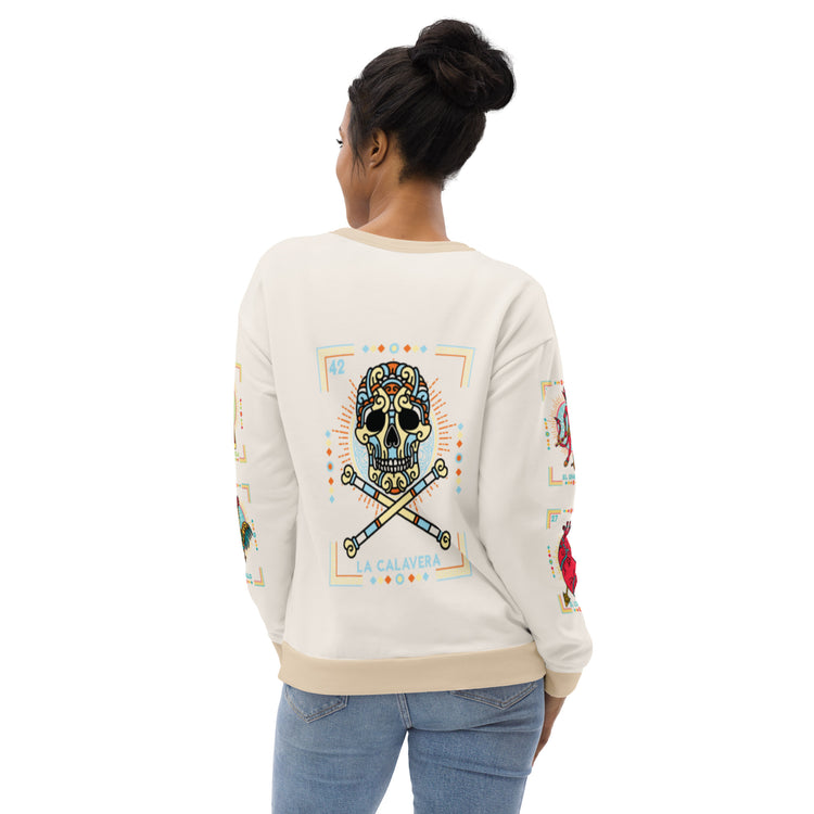 Premium Fleece-lined Loteria Navidad Sweatshirt Pajama Top