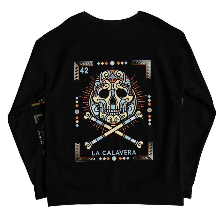 Premium Fleece-Lined Loteria Black Sweatshirt/ Pijama Top