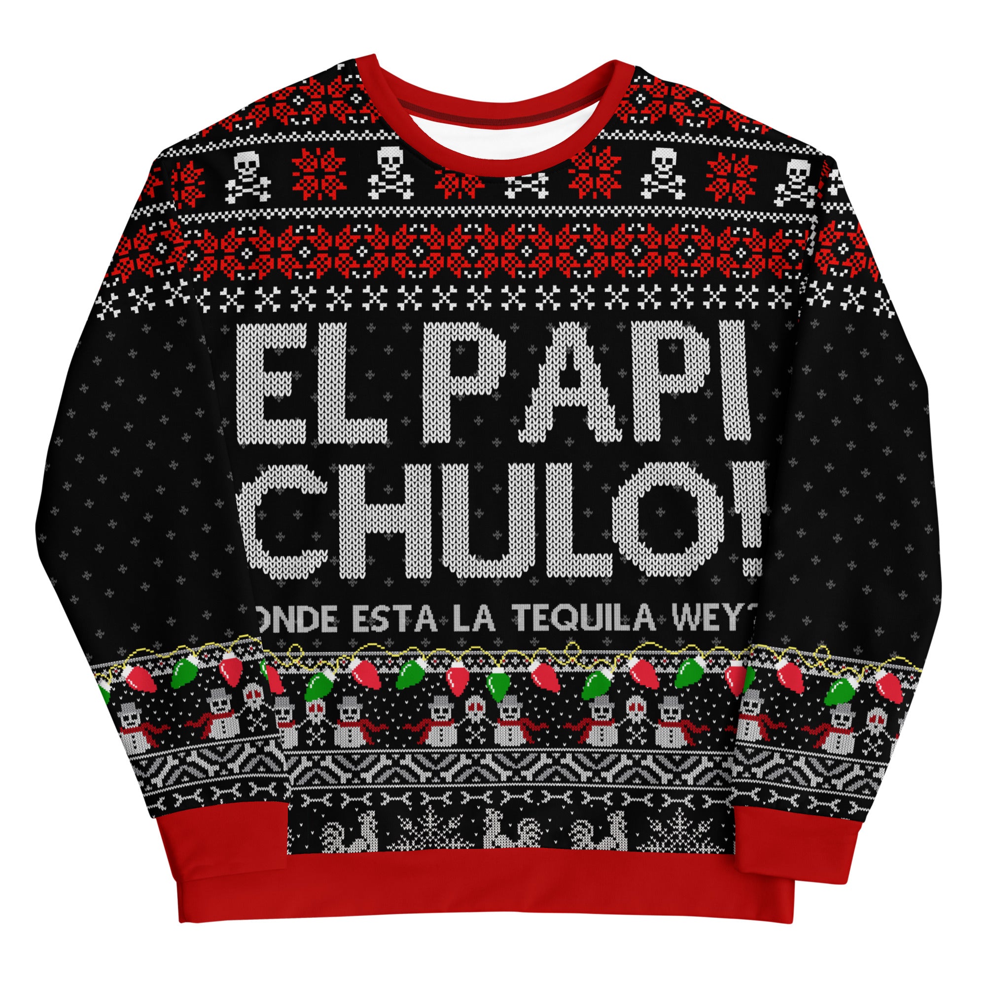 Premium Fleece-lined Papi Chulo Navidad Sweatshirt