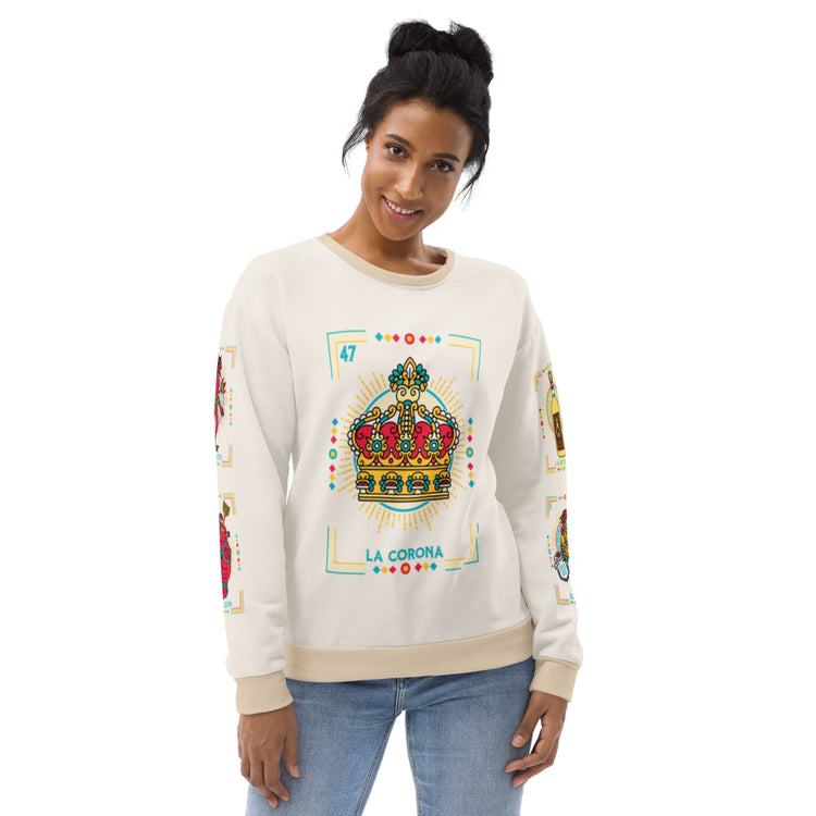 Premium Fleece-lined Loteria Navidad Sweatshirt Pajama Top
