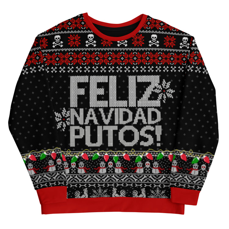 Fleece-lined FELIZ NAVIDAD PUTOS Sweatshirt