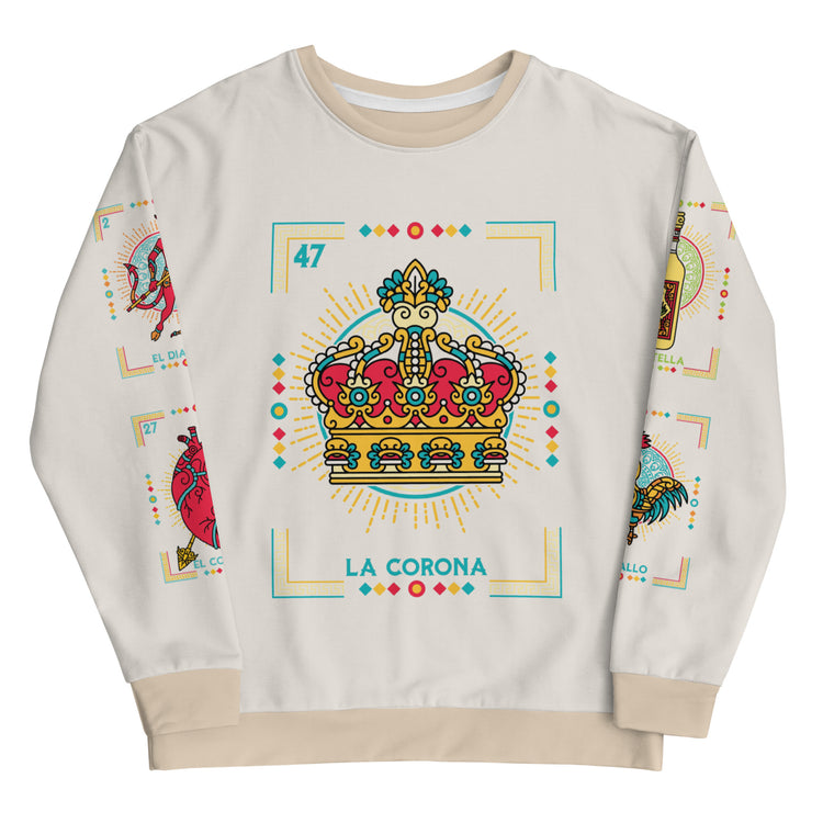 Premium Fleece-lined Loteria Navidad Sweatshirt Pajama Top