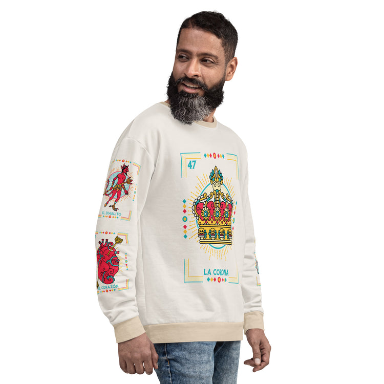 Premium Fleece-lined Loteria Navidad Sweatshirt Pajama Top