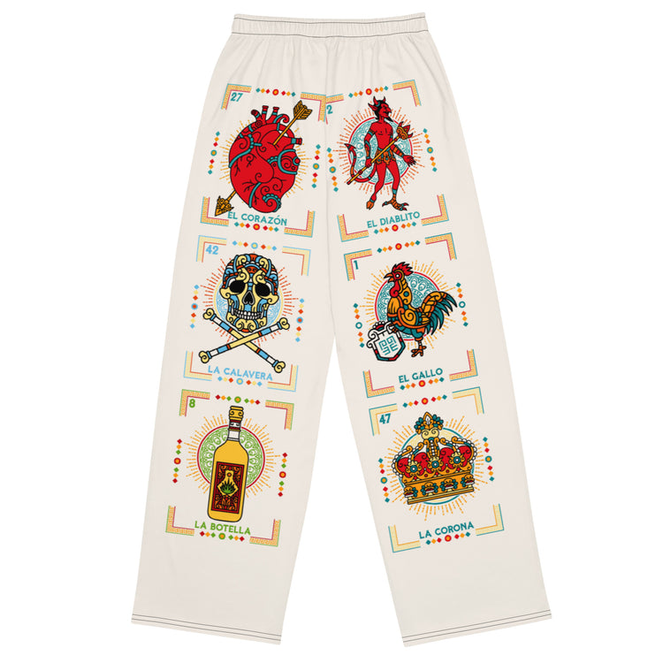 La Loteria Cream Super Soft Wide-leg Pajama/Sweats Bottoms