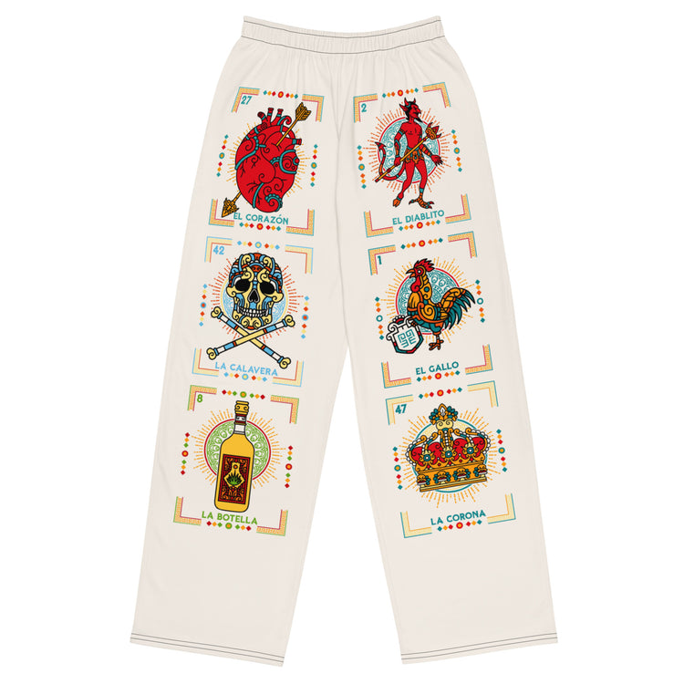 La Loteria Cream Super Soft Wide-leg Pajama/Sweats Bottoms