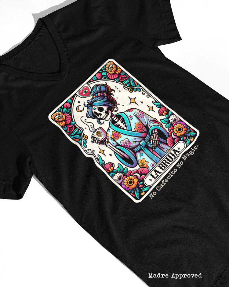 Premium Bella Canvas No Cafecito No Magic V-Neck T-Shirt
