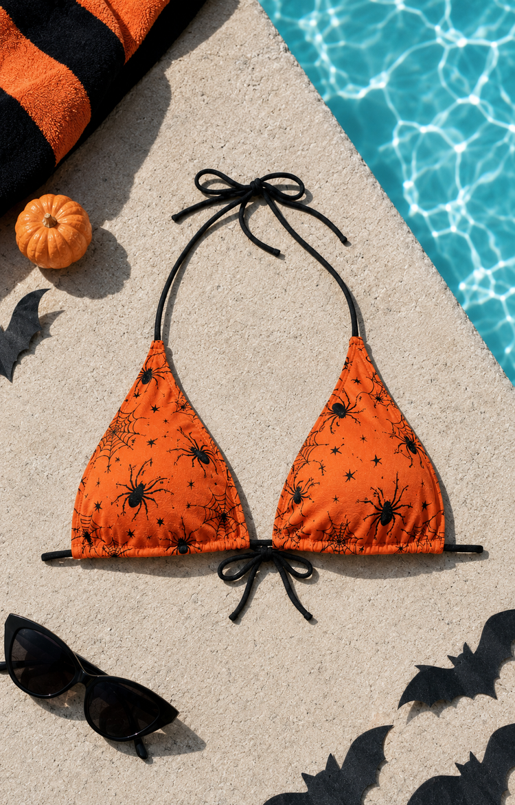 Spooky Mami Spiderweb Swim Top