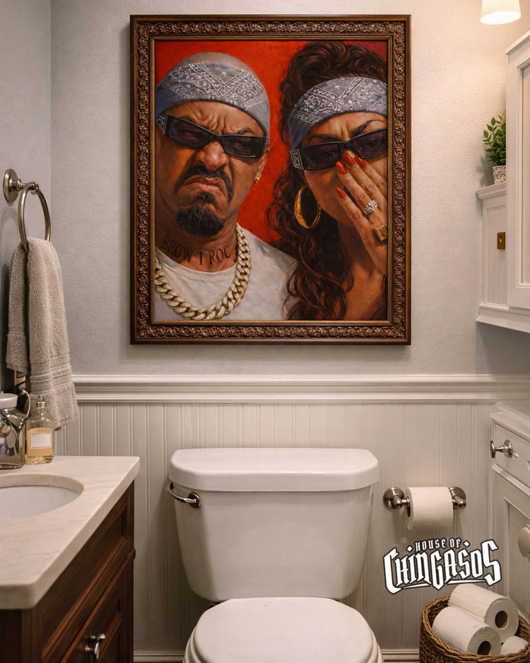 Aw Hell Nah Homies Baño Art Canvas Print 16" * 20"