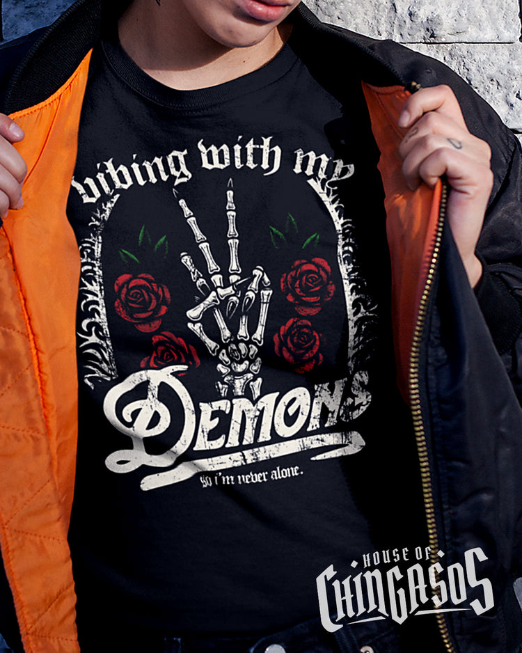 Vibing With My Demons Gothico Cotton Tee