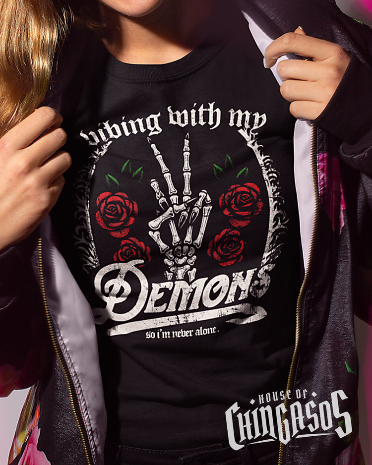 Vibing With My Demons Gothico Cotton Tee