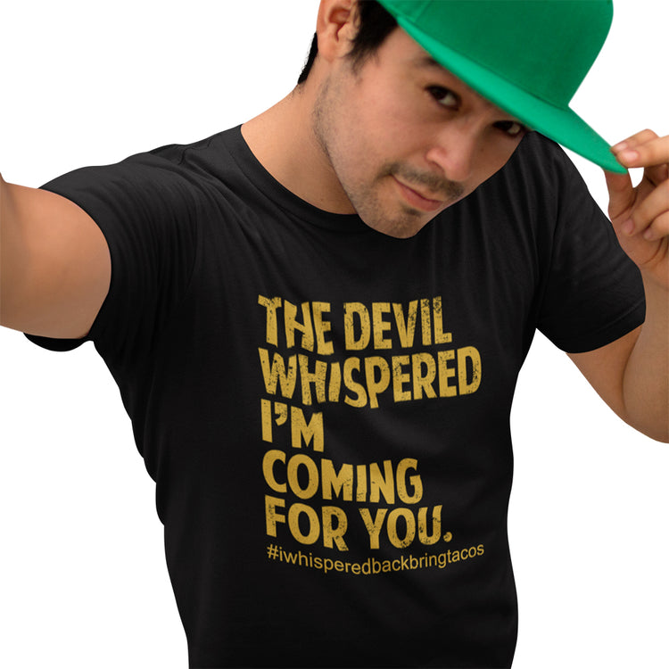 Premium The Devil Whispered Taco Tee ( Vintage Print )