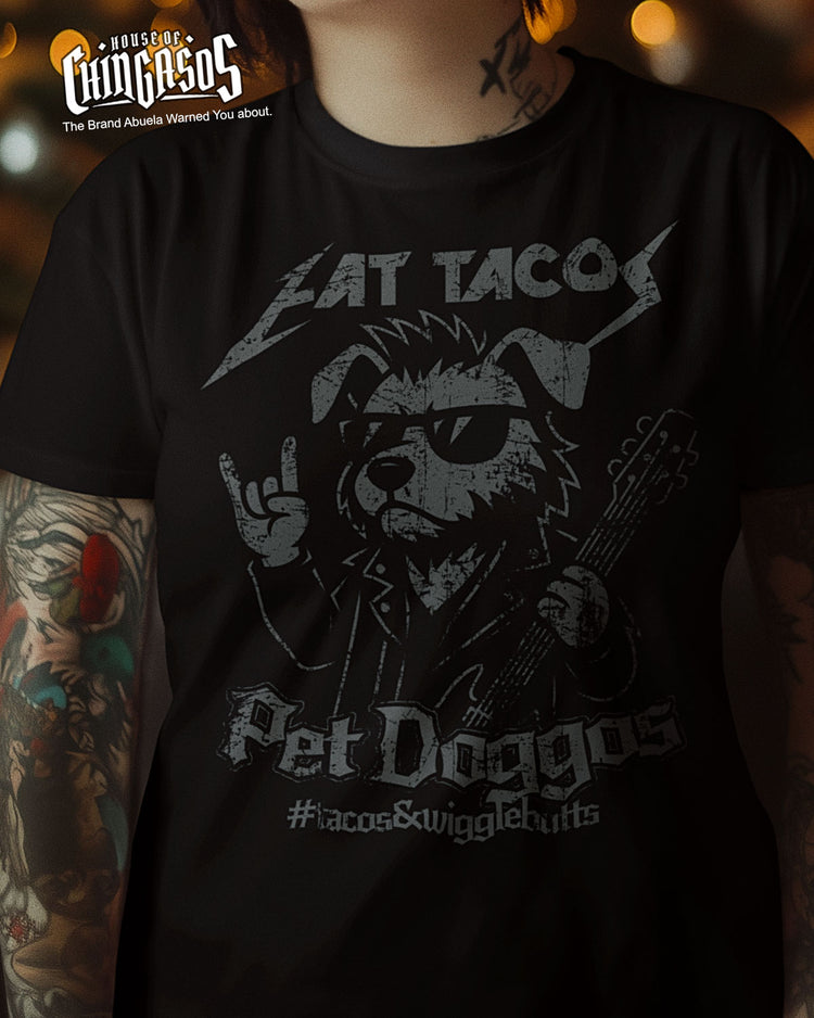 Eat Tacos Pet Doggos Rock & Rolla T-Shirt