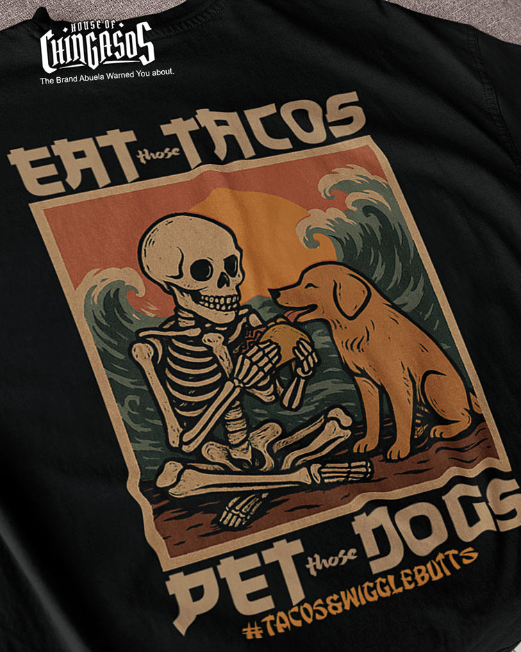 Eat Tacos Pet Dogs Anime T-Shirt