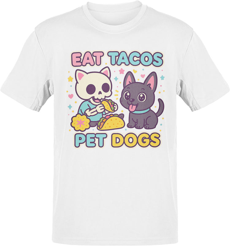 Eat Tacos Pet Dogs Kawaii Crossover Tee