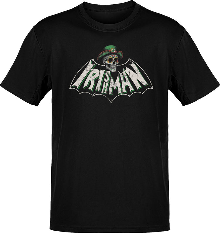 Irish Man Old School Bat Skull T-Shirt