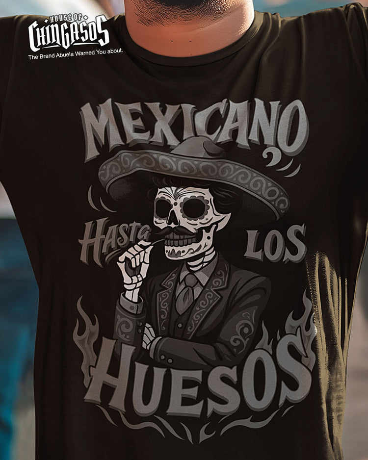 Mexicano Hasta Los Huesos T-Shirt B&W