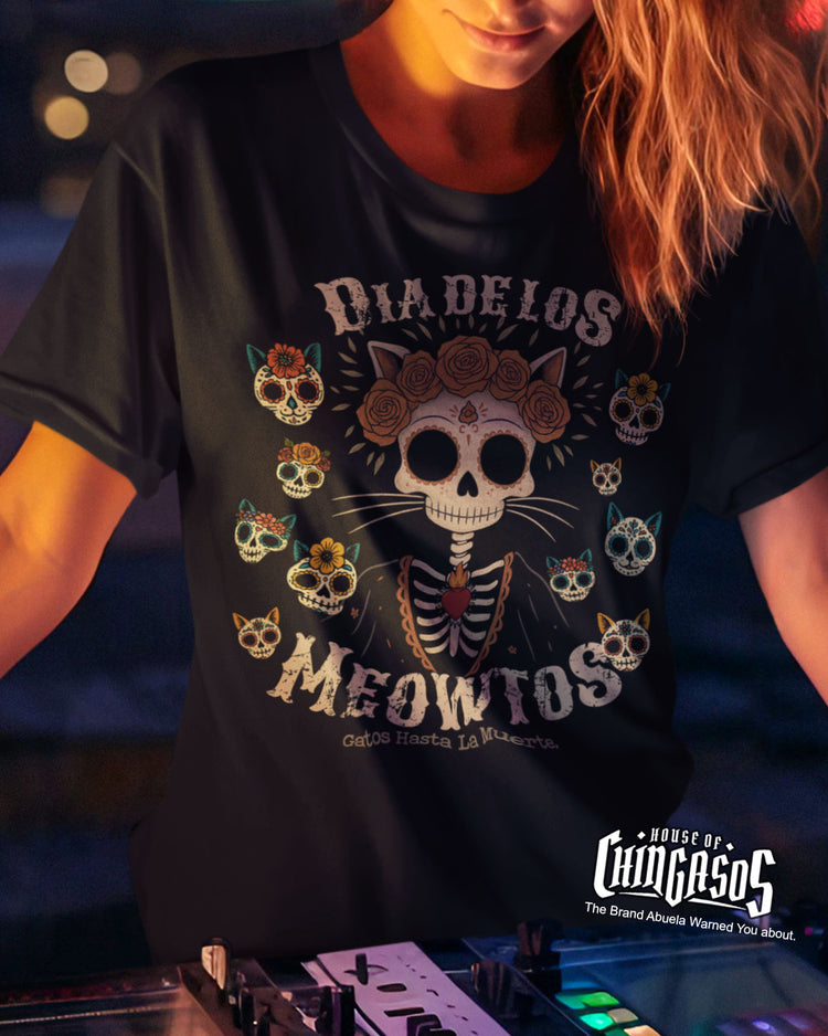 Dia De Los Meowtos Gatos T-Shirt