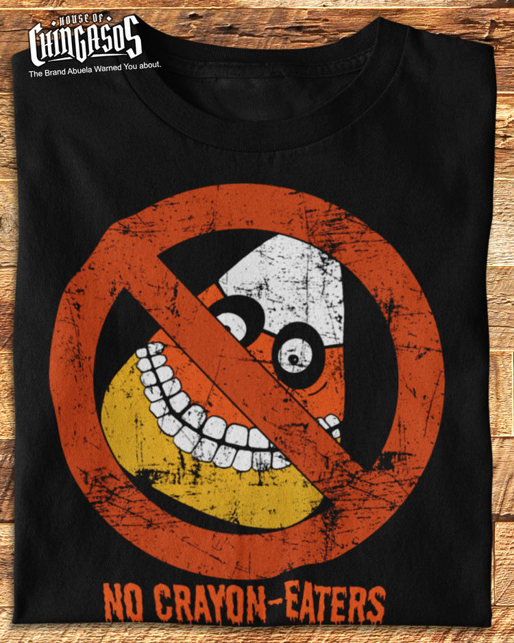 No Crayon Eaters Anti Candy Corn Halloween T-Shirt