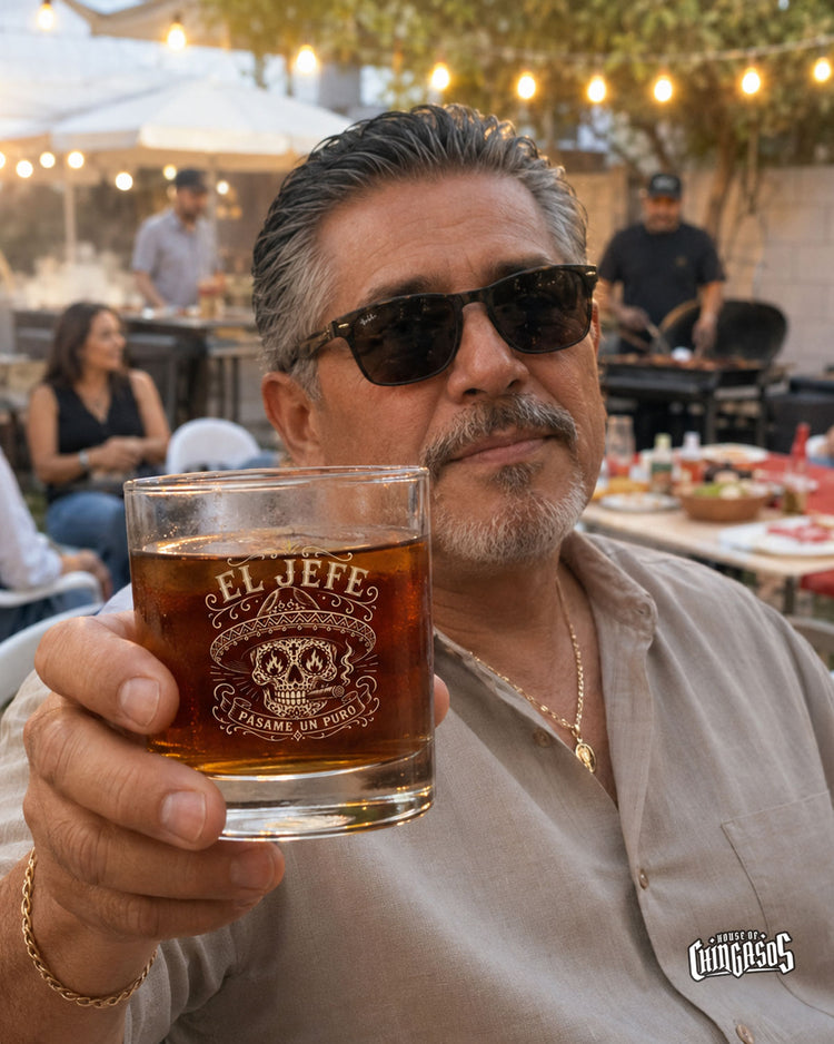 El Jefe Pasame Un Puro Rocks glass 10.5 oz