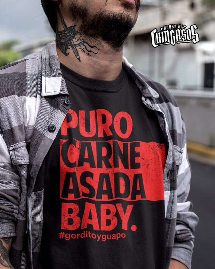 Old School Puro Carne Asada #gorditoyguapo T-Shirt
