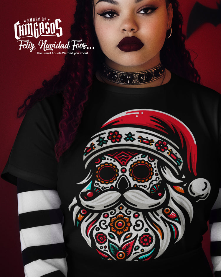 Santa Mexico Calavera Christmas Unisex T-Shirt