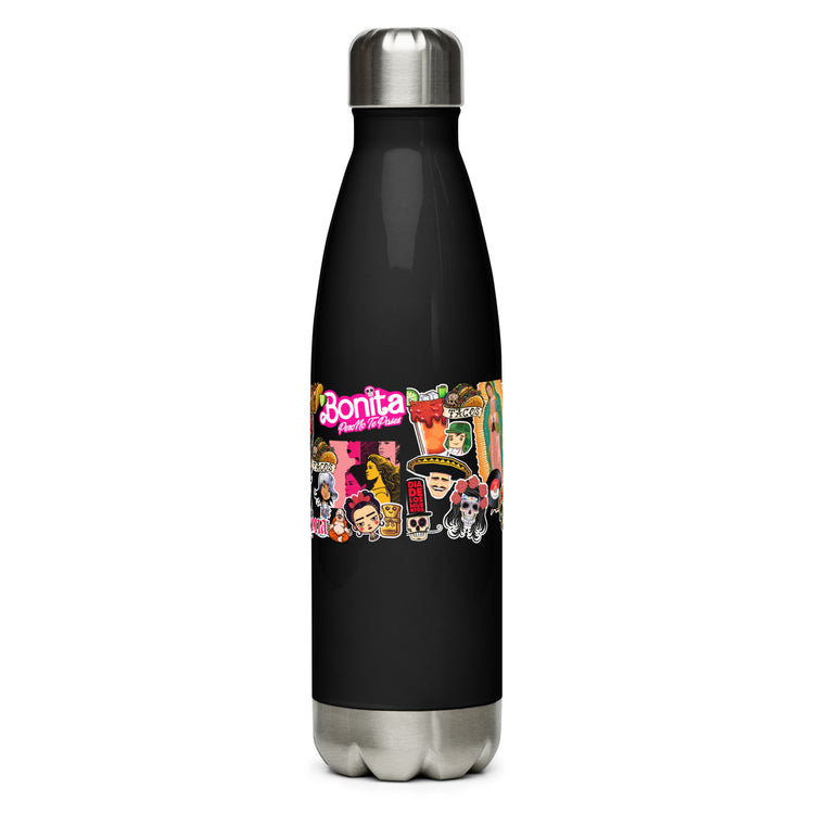 Chingona Stickered Print Stainless Steel Water Bottle