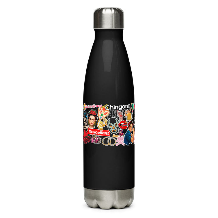 Chingona Stickered Print Stainless Steel Water Bottle