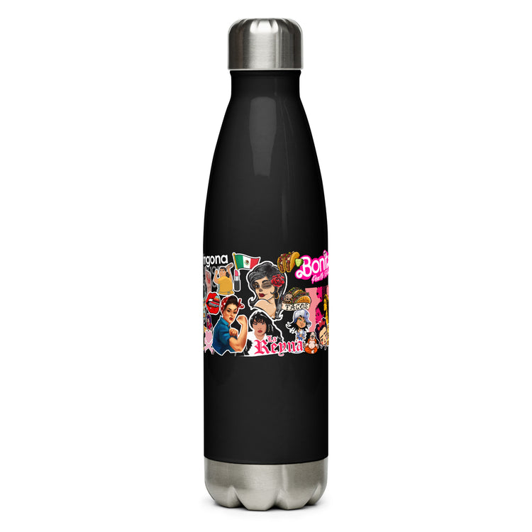 Chingona Stickered Print Stainless Steel Water Bottle