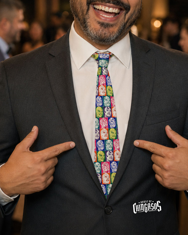 Neon Luchadores Necktie