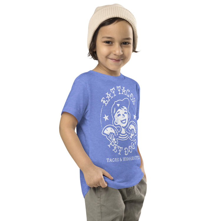 Premium Eat Tacos Pet Dogs Toddler Short Sleeve Tee