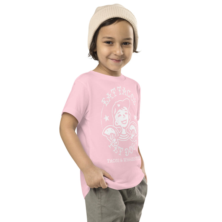 Premium Eat Tacos Pet Dogs Toddler Short Sleeve Tee