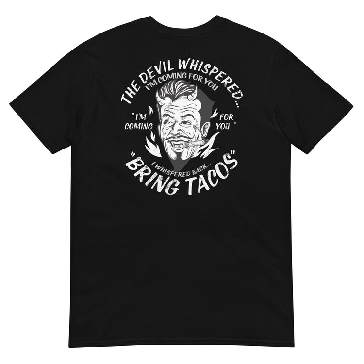The Devil Whispered Vintage Greaser T-Shirt (Front And Back)