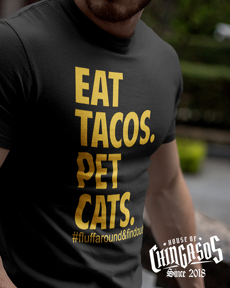 Premium Eat Tacos Pet Cats - Cat Fam Purr Love Tee