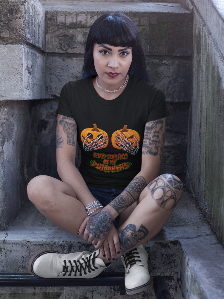Stop Staring At My Pumpkins T-Shirt
