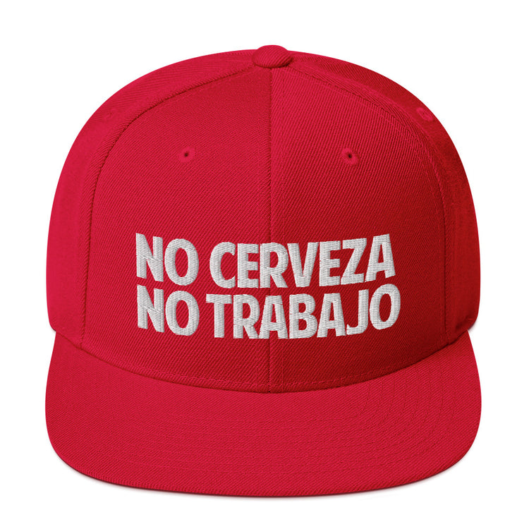 No Cerveza No Trabajo Snapback Cap