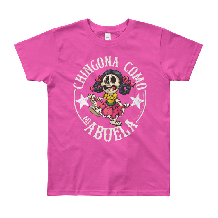 Youth Chingona Como Mi Abuela Short Sleeve T-Shirt