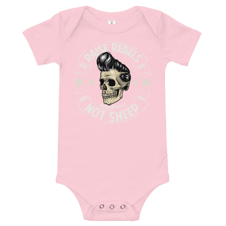 Raise Rebels Not Sheep Chingon Baby Onesie