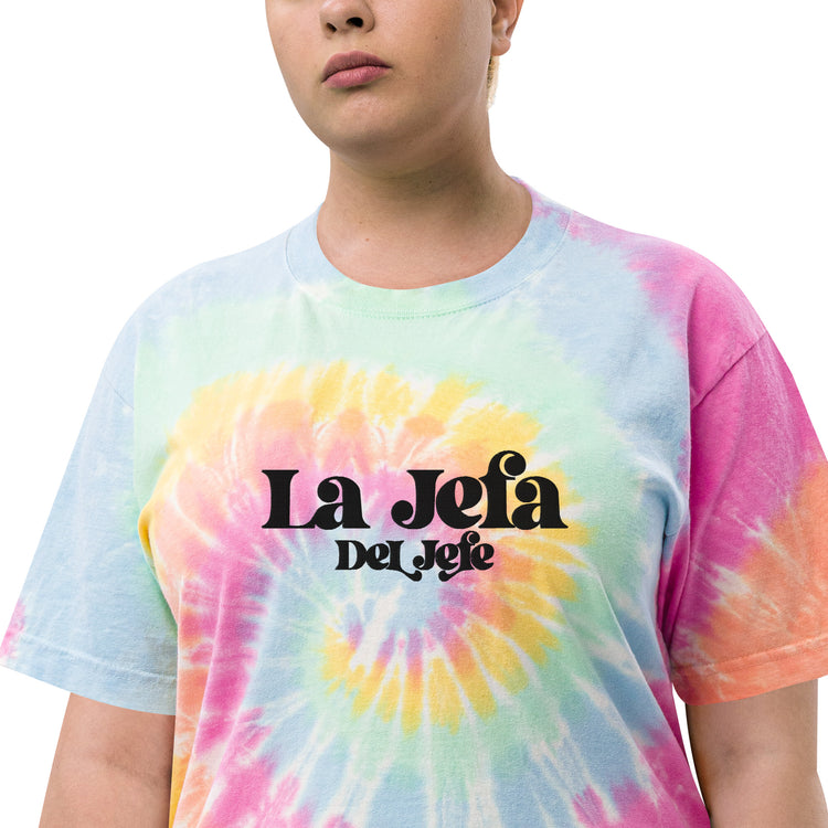 La Jefa Del Jefe Premium tie-dye t-shirt